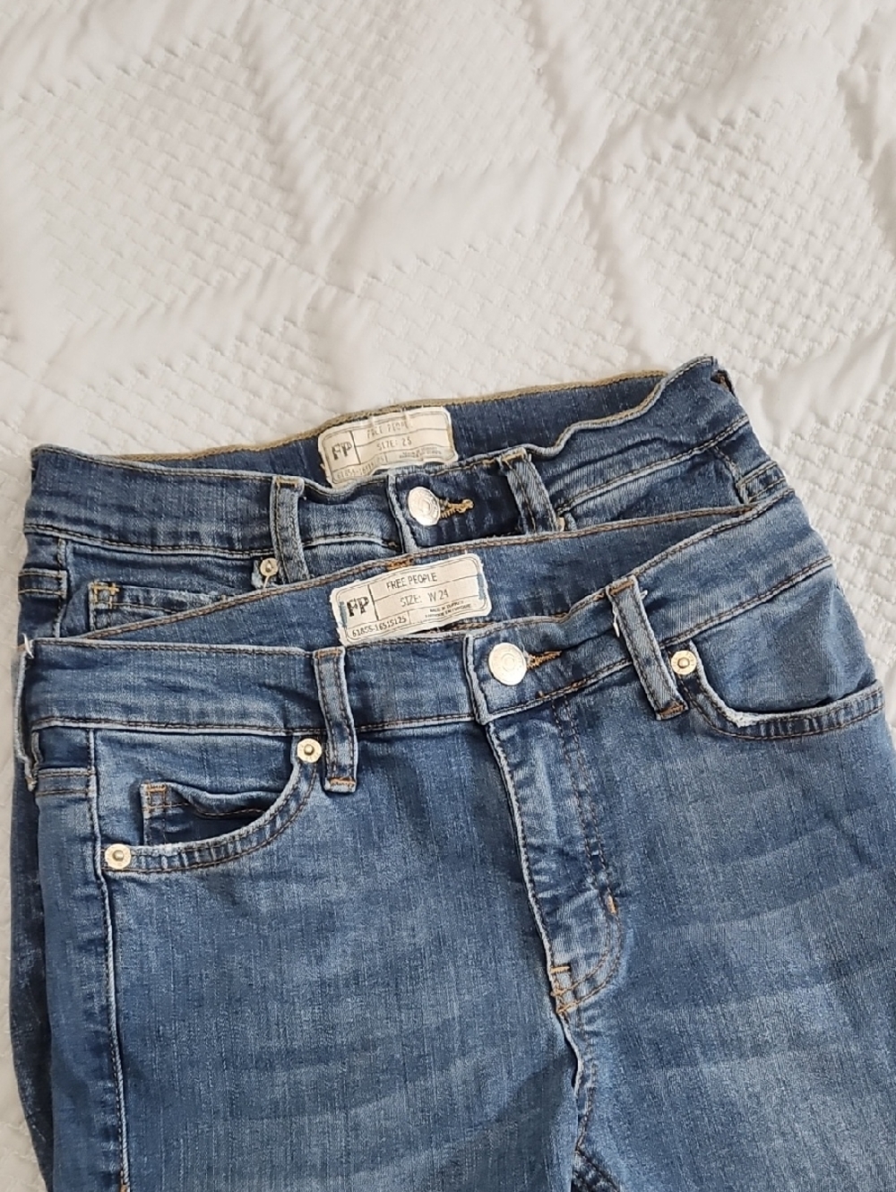 Free People High-Rise Medium Wash Denim Jeans Size 24/25
